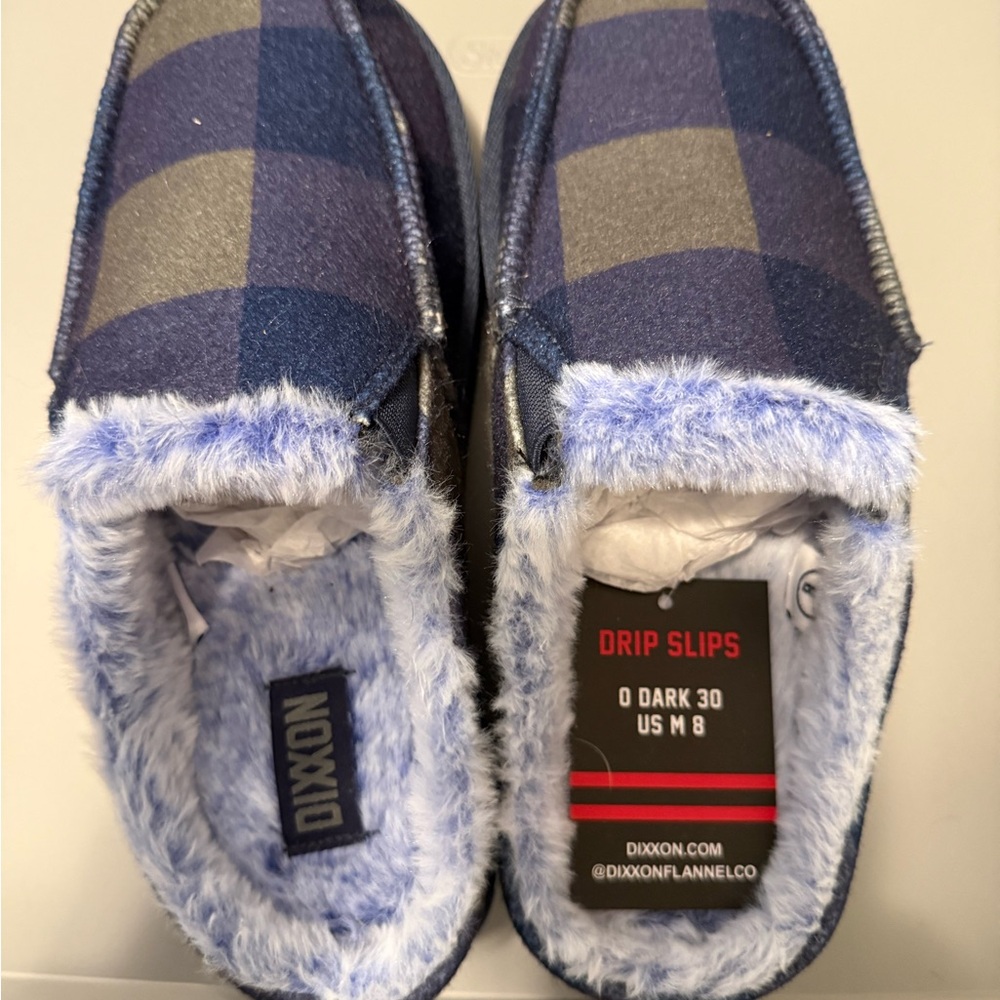 DIXXON Men Checkered Slippers - Navy and Black